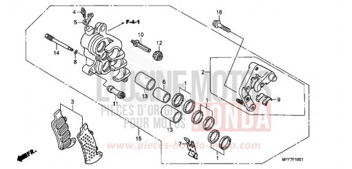 BREMSSATTEL, R. VORNE (ABS) XL700VA9 de 2009